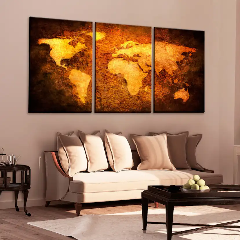 Tavla Arkiio Rusty Continents 120x60