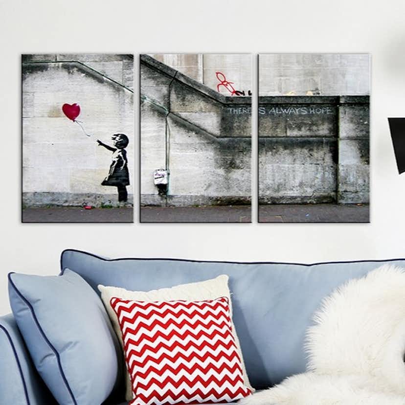 Tavla Arkiio Det Finns Alltid Hopp Banksy Triptych