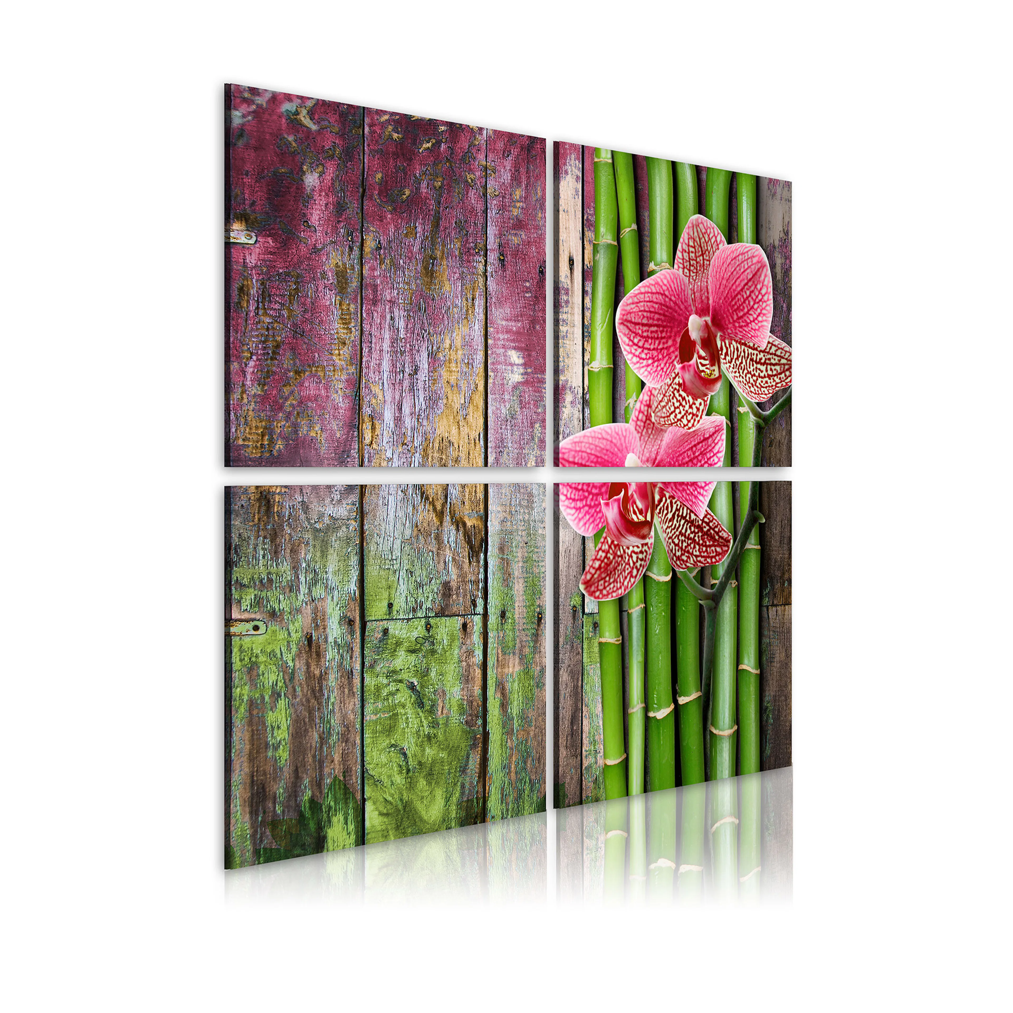 Tavla Arkiio Bambu Och Orkidé