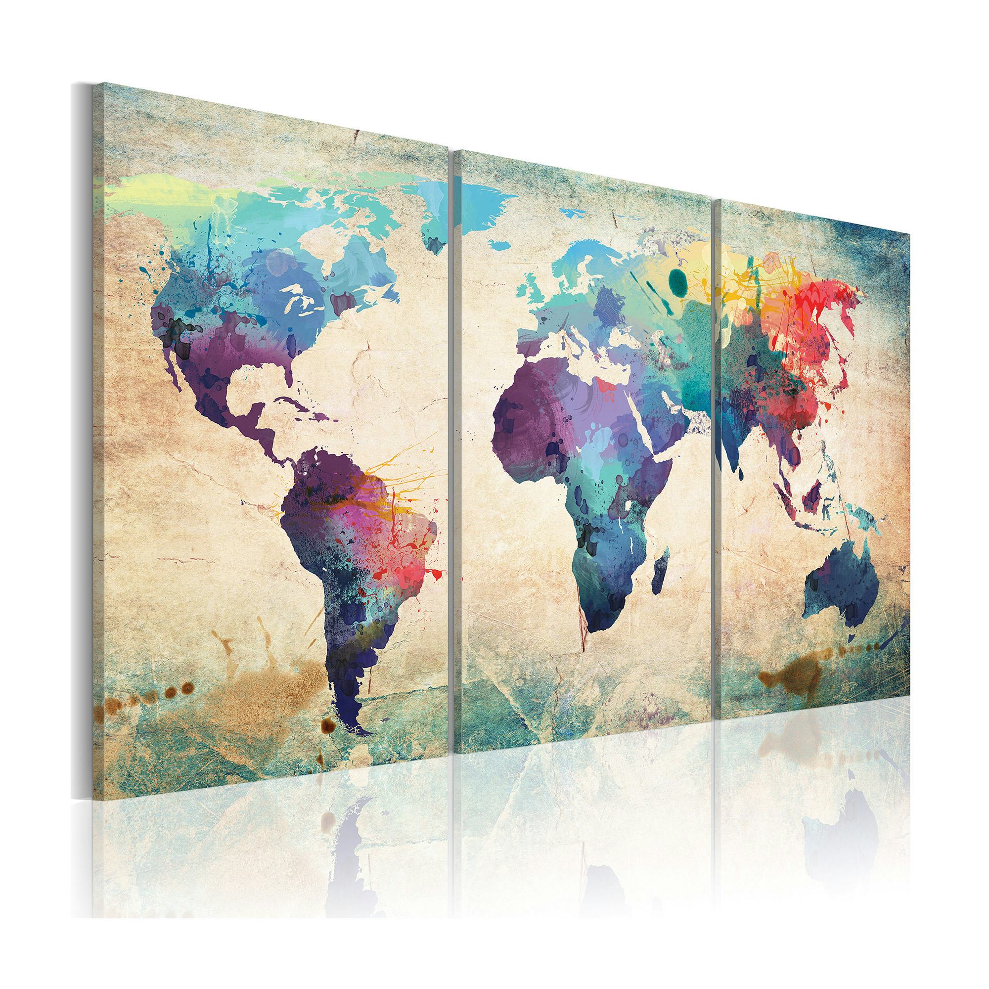 Tavla Arkiio Världen Målade Med Akvarell