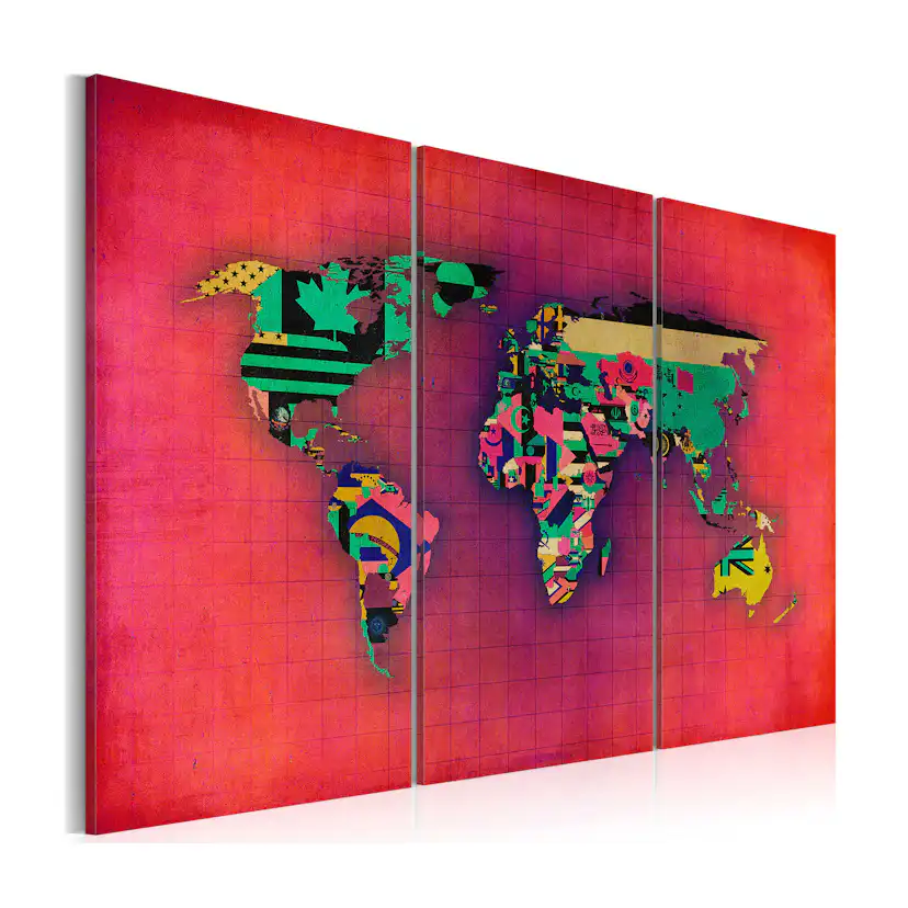 Tavla Arkiio Världen Är Min Triptych