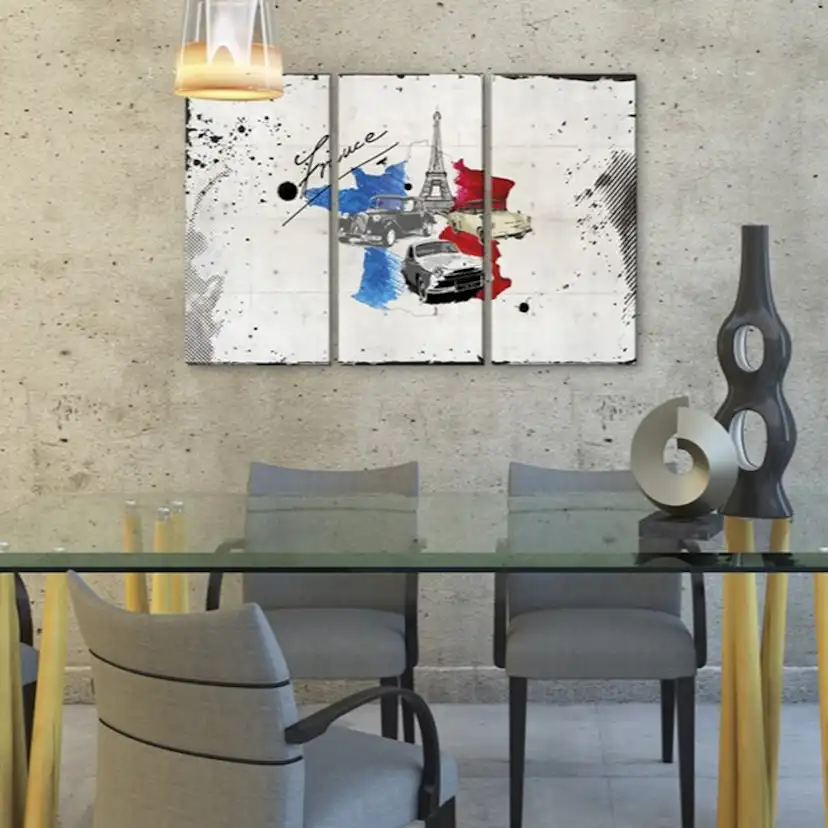 Tavla Arkiio Franska Resenären Triptych