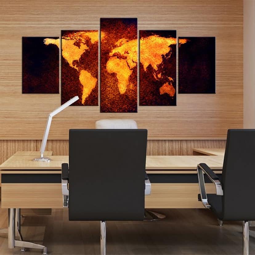 Tavla Arkiio Karta Över Världen Hot Lava