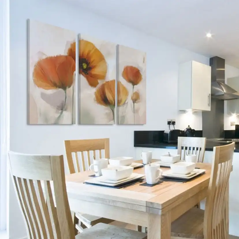 Tavla Arkiio Artistic Poppies Triptych
