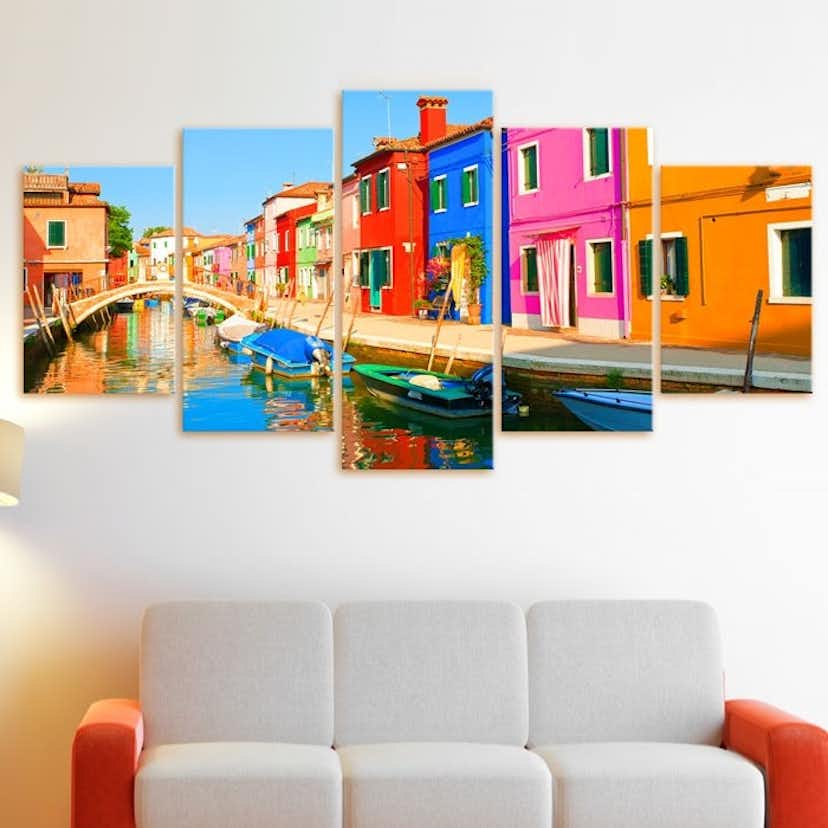 Tavla Arkiio Waterfront In Rainbow Colors