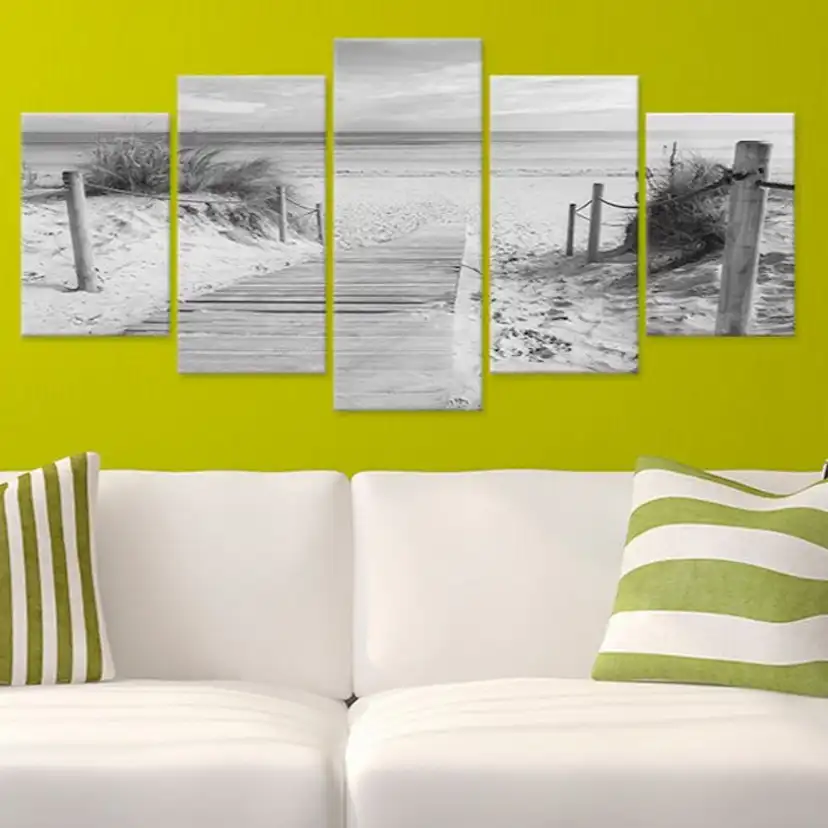 Tavla Arkiio Morning On The Beach Svart och Vit