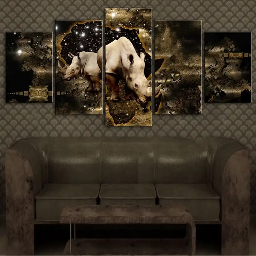 Tavla Arkiio Golden Rhino