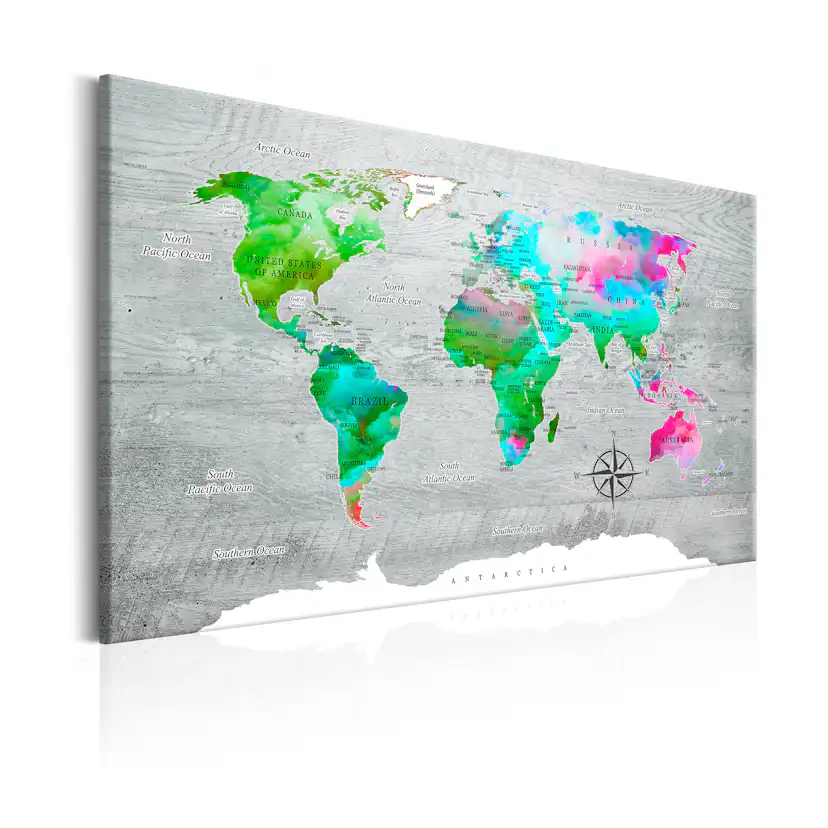 Tavla Arkiio World Map Green Paradise