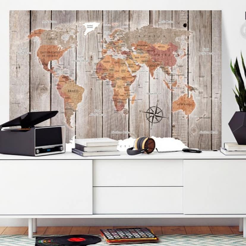 Tavla Arkiio World Map Wooden Stories