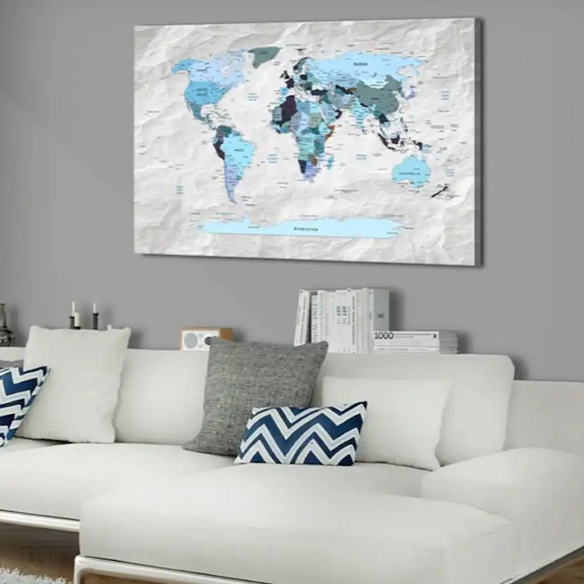 Tavla Arkiio World Map Blue Pilgrimages