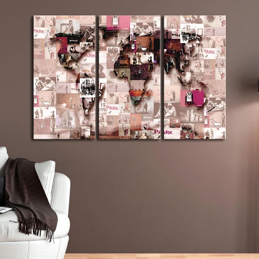 Tavla Arkiio Banksy Graffiti Collage IIII