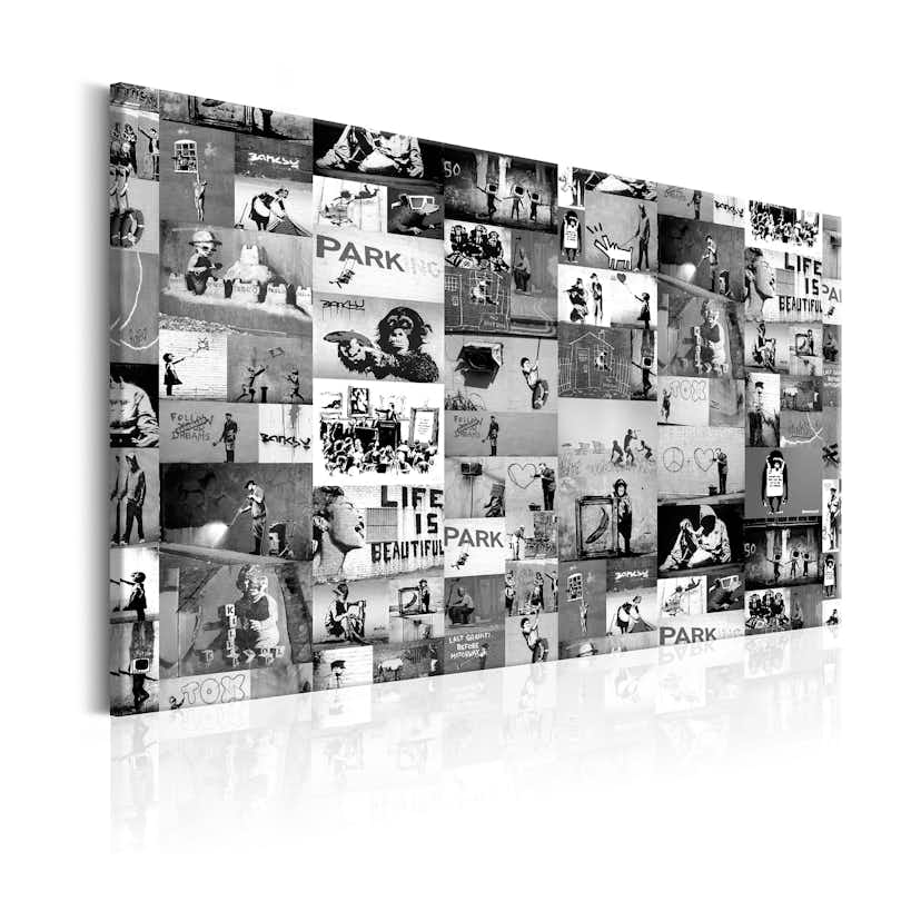 Tavla Arkiio Banksy Graffiti Collage