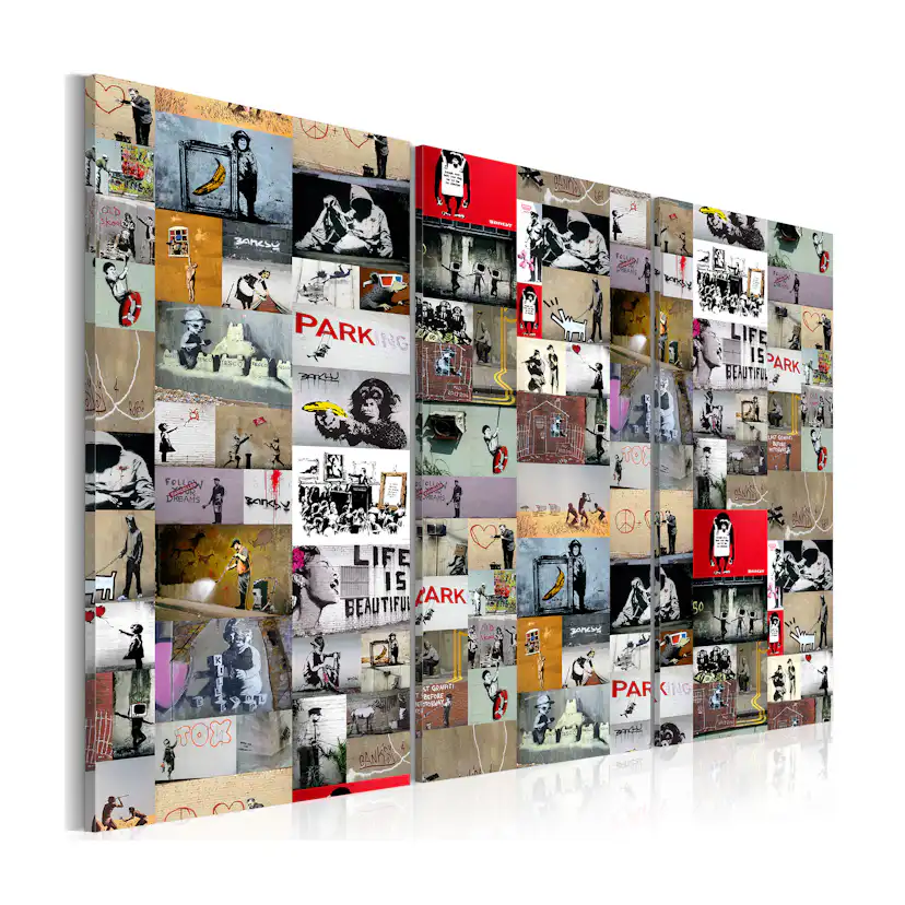 Tavla Arkiio Art Of Collage Banksy III