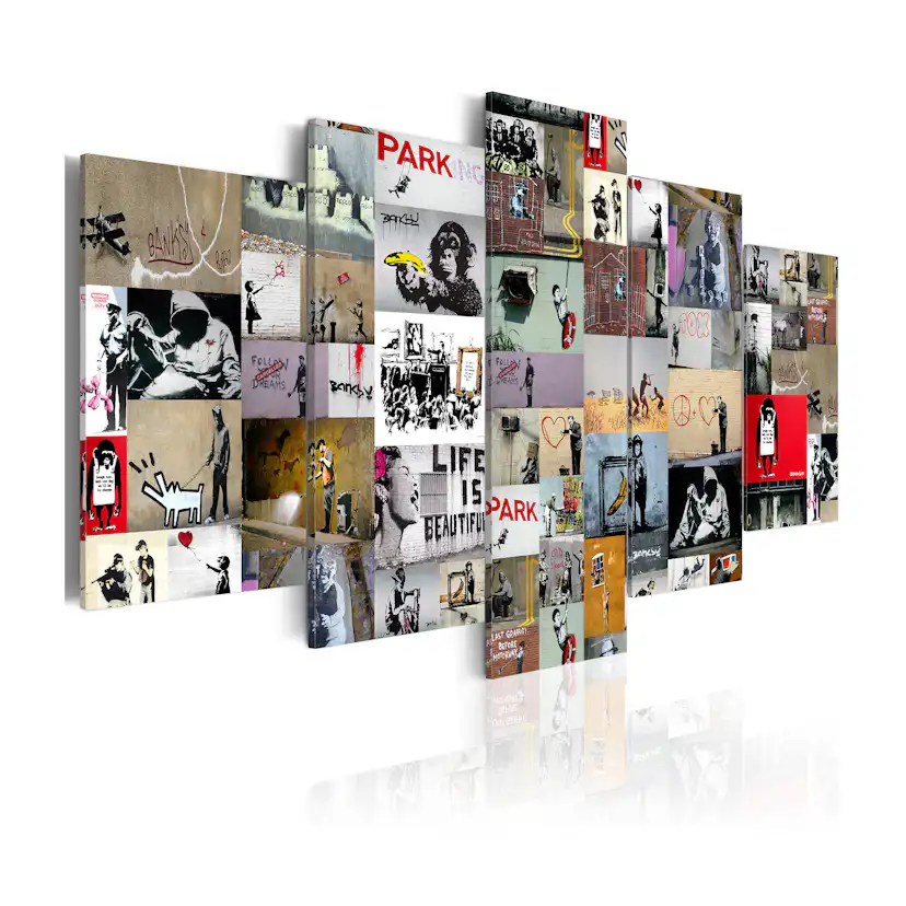 Tavla Arkiio Art Of Collage Banksy IV