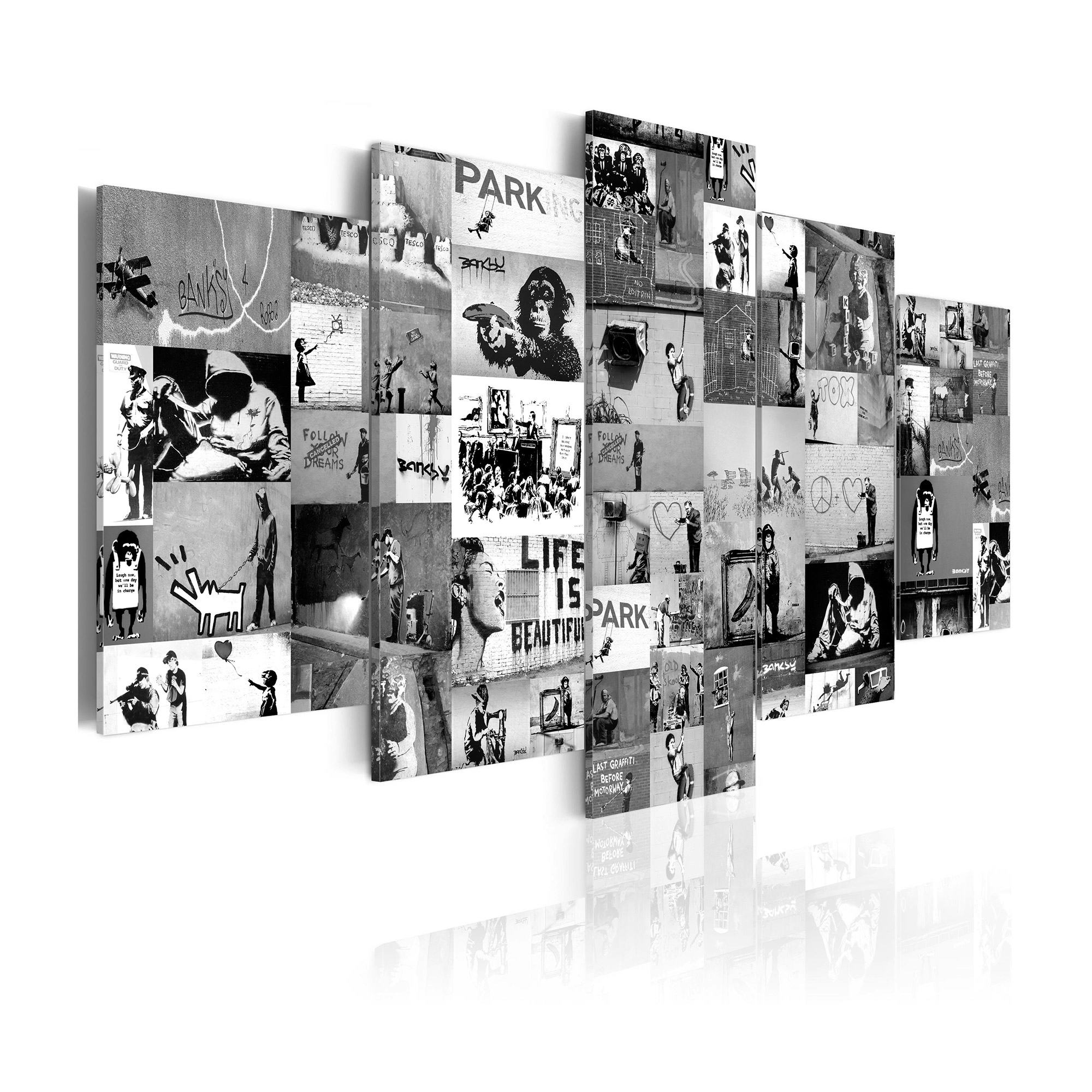 Tavla Arkiio Banksy Graffiti Collage IV