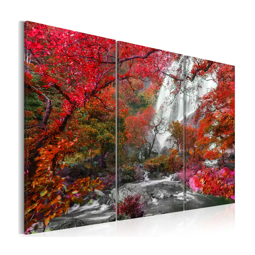 Tavla Arkiio Beautiful Waterfall Autumnal Forest