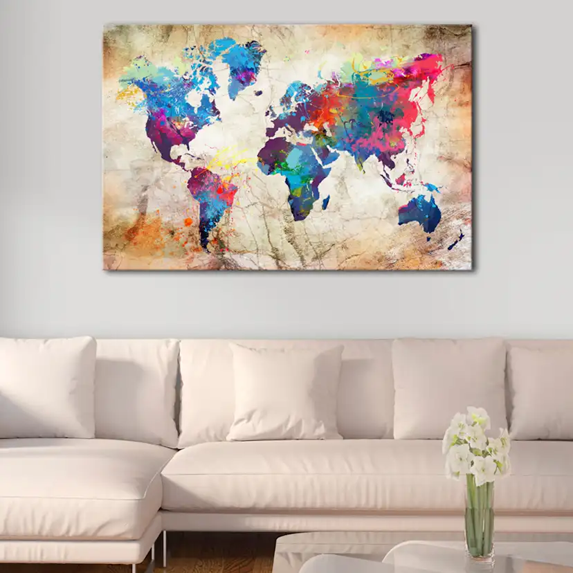 Tavla Arkiio World Map Urban Style
