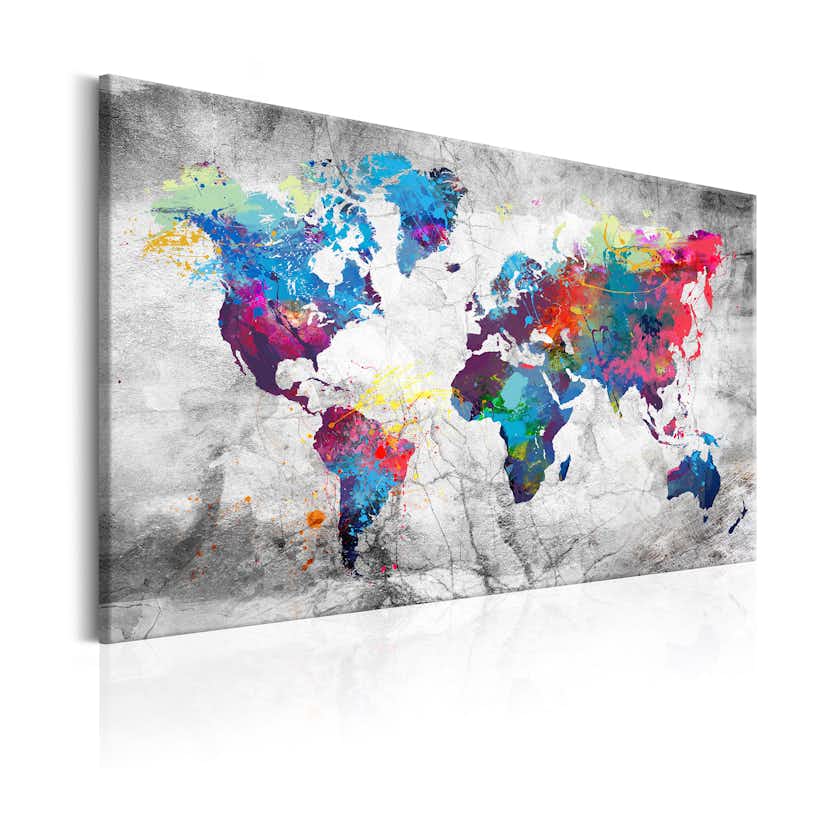Tavla Arkiio World Map Grey Style