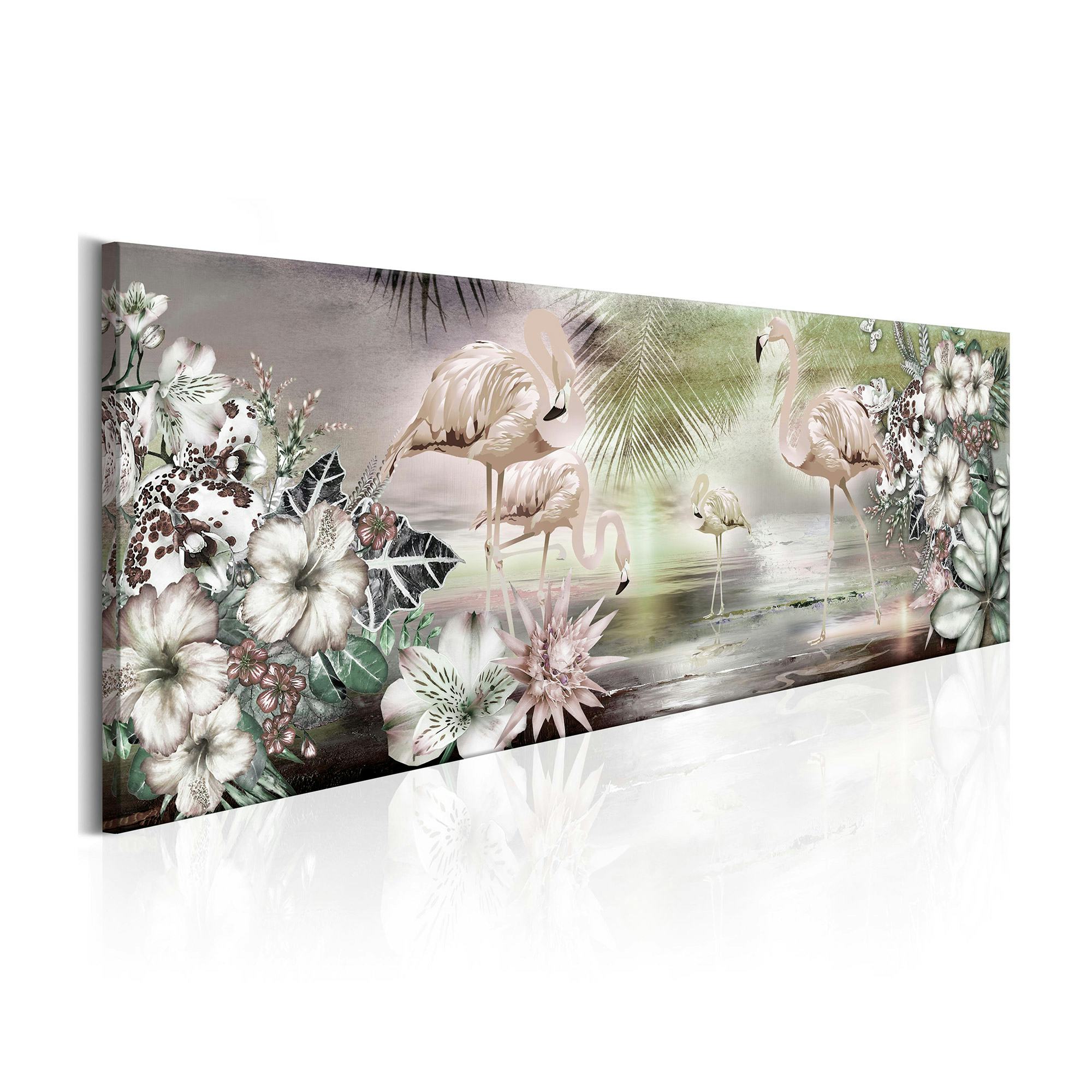 Tavla Arkiio Flamingoes And Flowers
