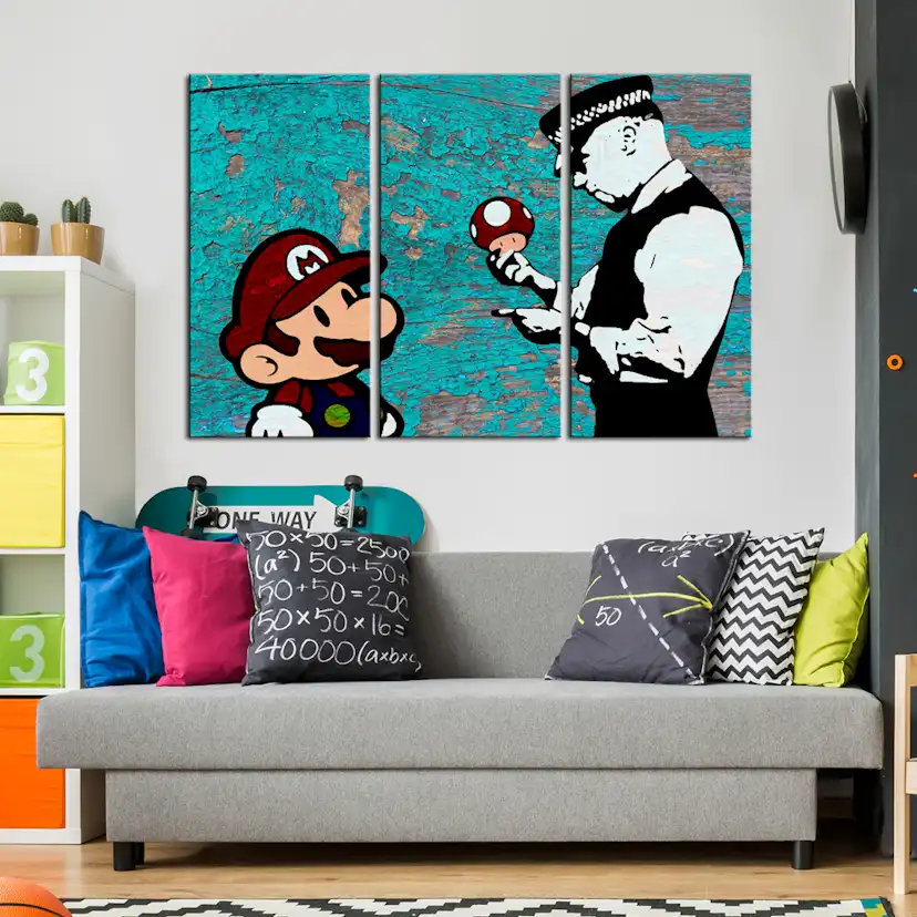 Tavla Arkiio Banksy Cracked Paint