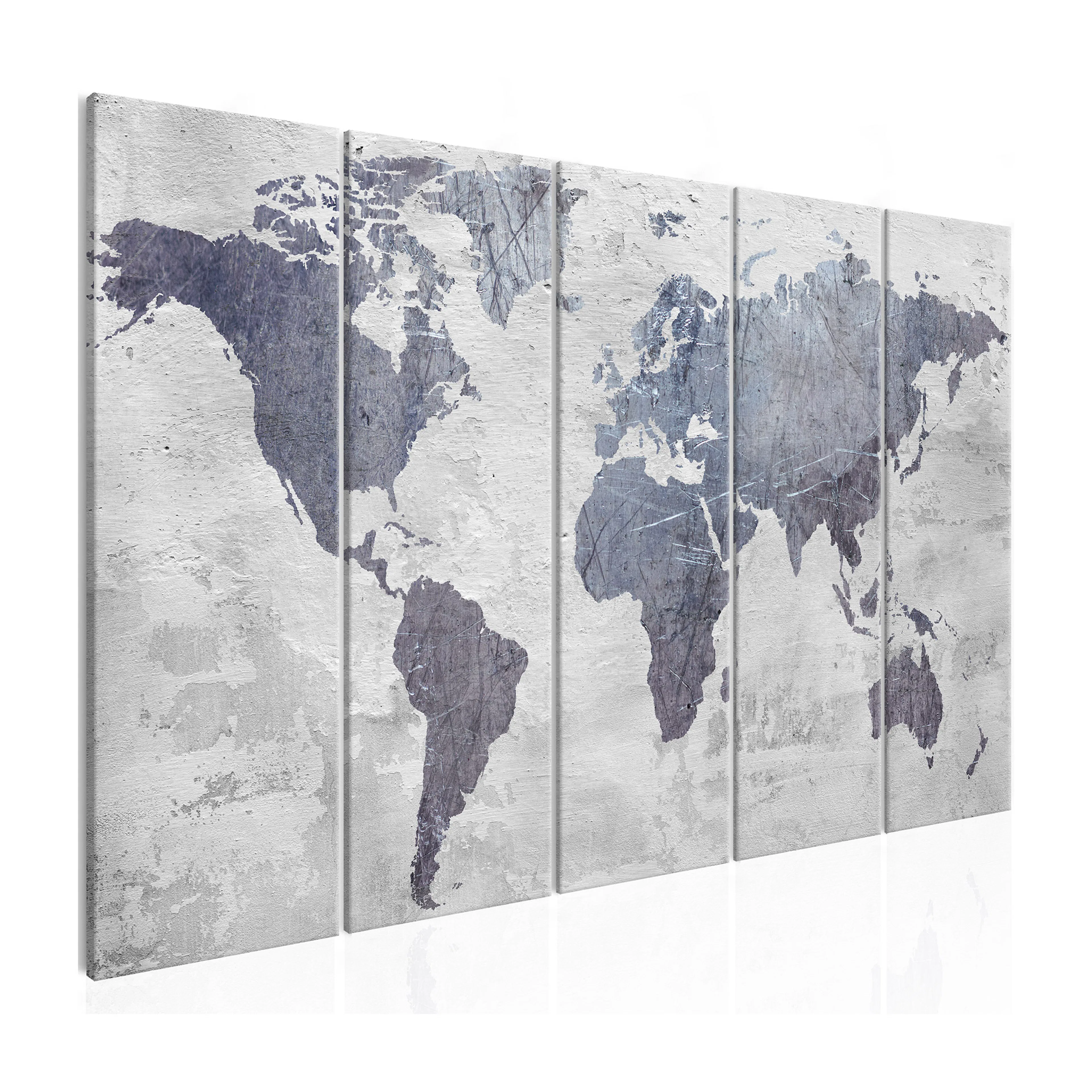 Tavla Arkiio Concrete World Map 5 delar