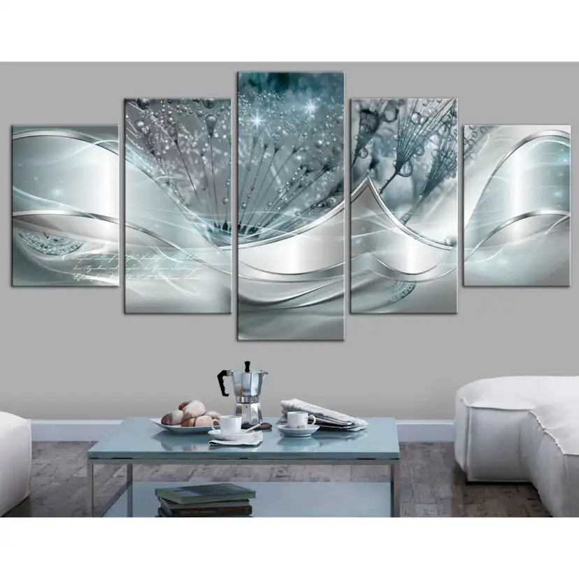 Tavla Arkiio SparklIng Dandelions Blue Wide 5 delar