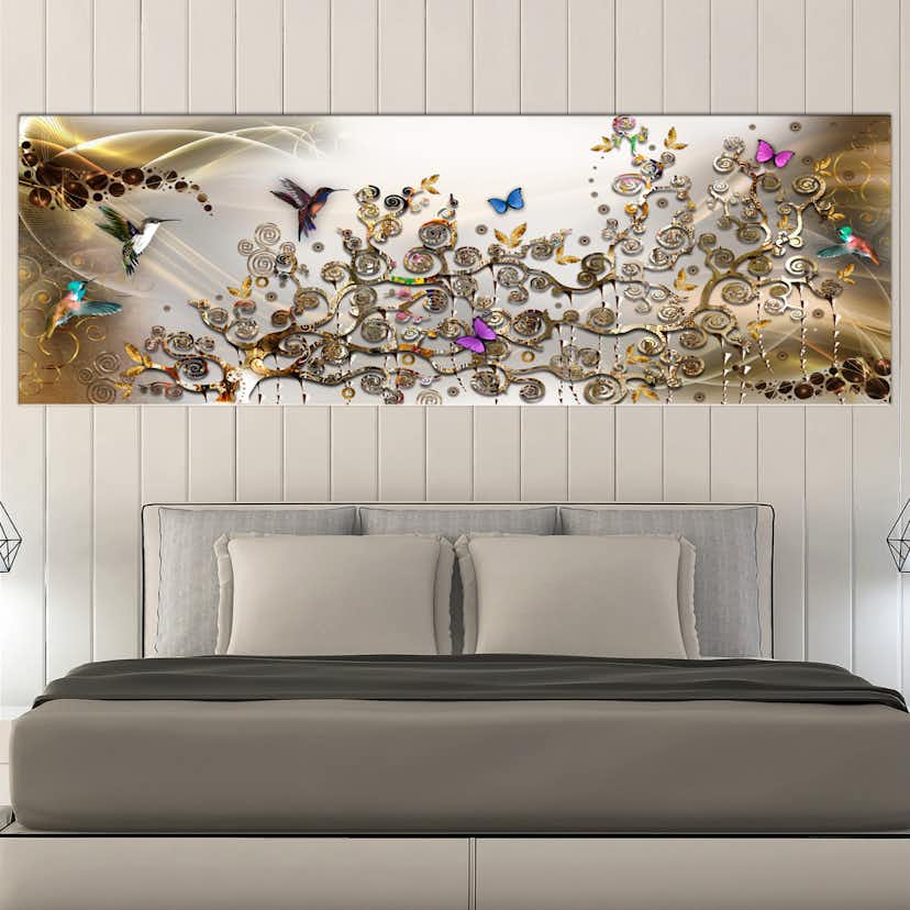 Tavla Arkiio Hummingbirds Dance Guld