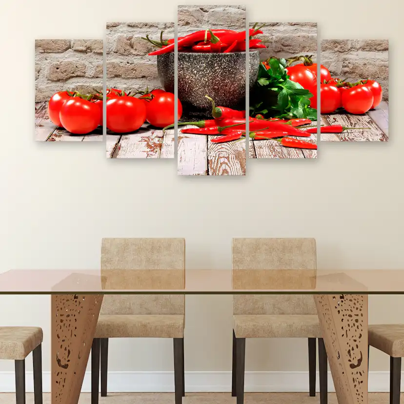 Tavla Arkiio Red Vegetables Brick 5 delar