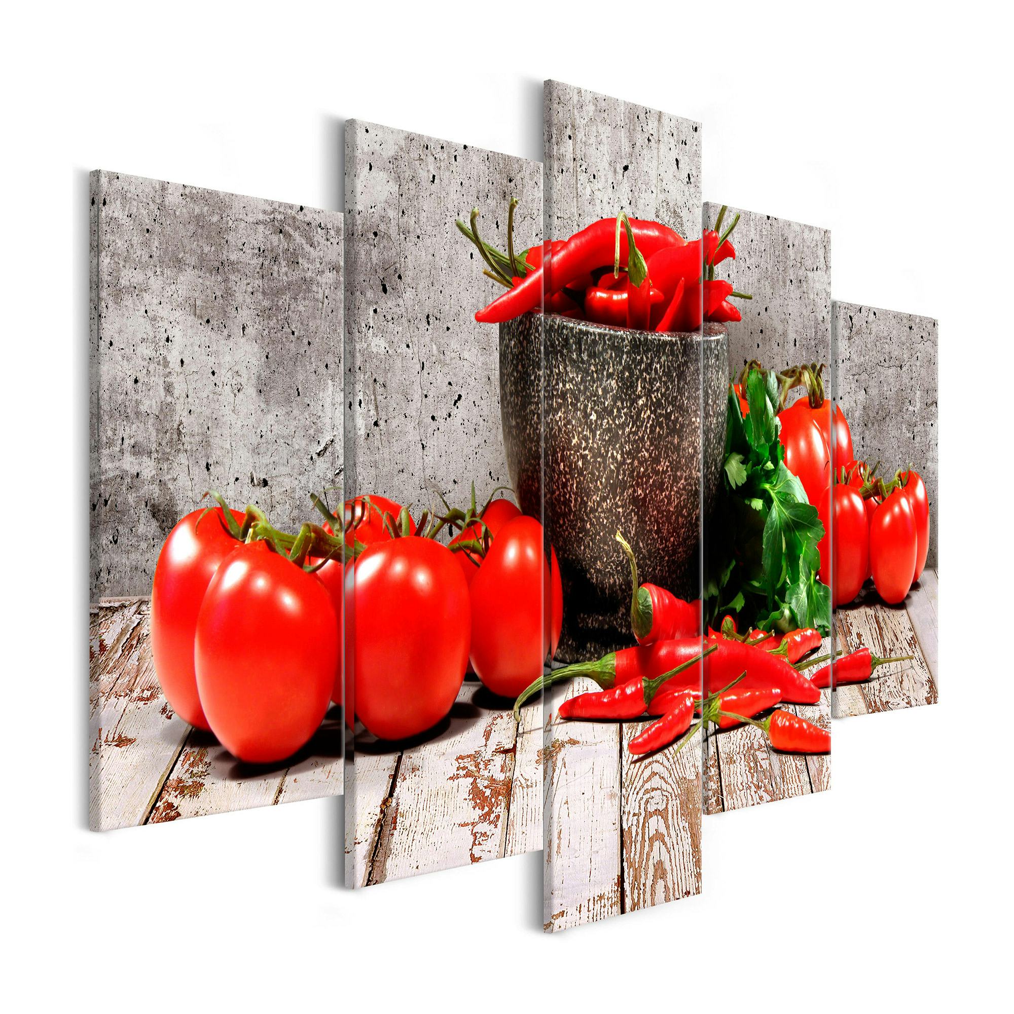 Tavla Arkiio Red Vegetables Concrete 5 delar