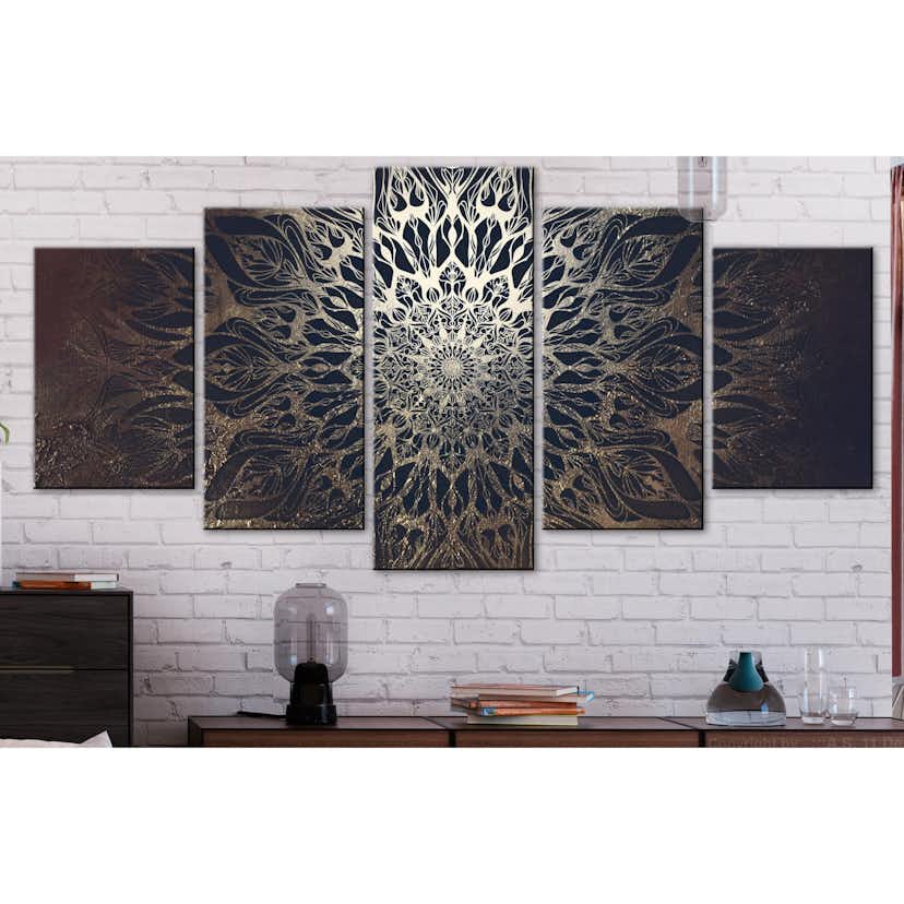 Tavla Arkiio Hypnosis Brown Wide 5 delar