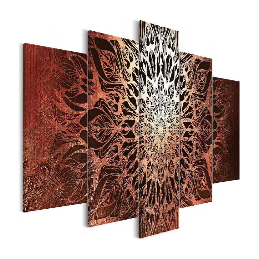 Tavla Arkiio Hypnosis Orange Wide 5 delar