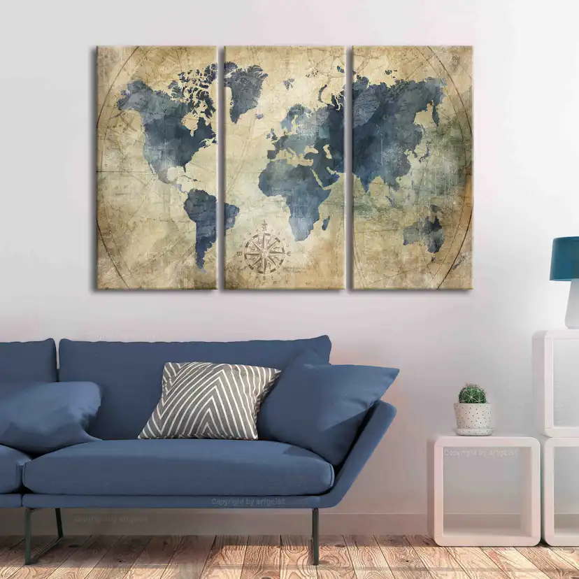 Tavla Arkiio Retro Map 3 delar