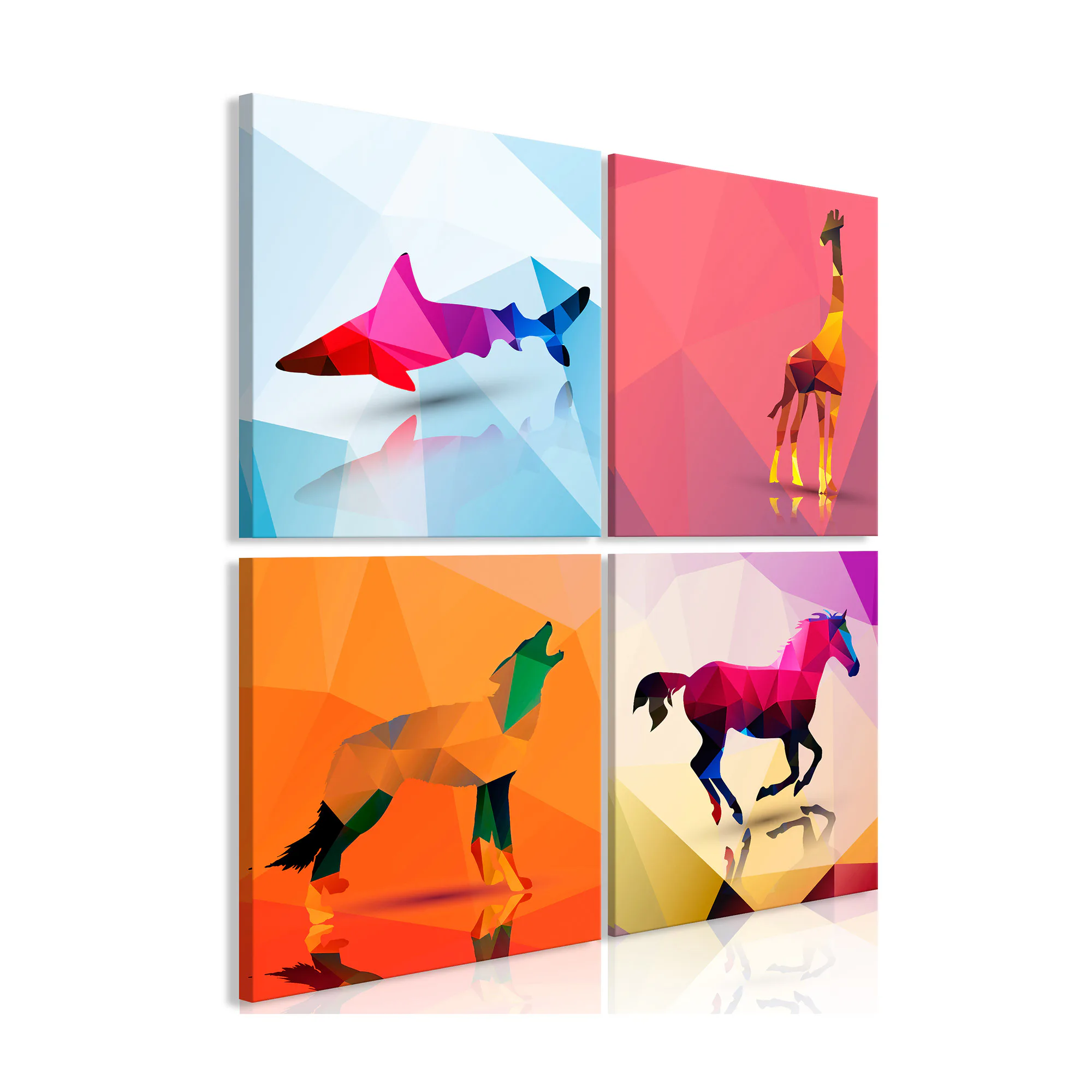 Tavla Arkiio Geometric Animals 4 delar