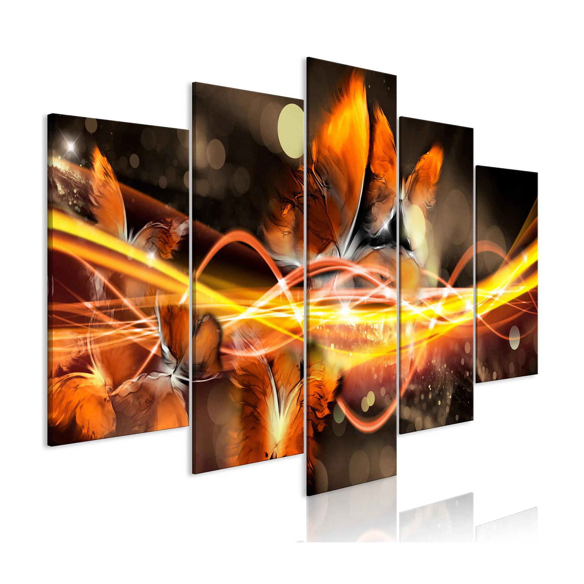 Tavla Arkiio Swarm Of Butterflies Wide Orange 5 delar