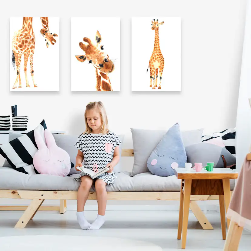 Tavla Arkiio Funny Giraffes 3 delar