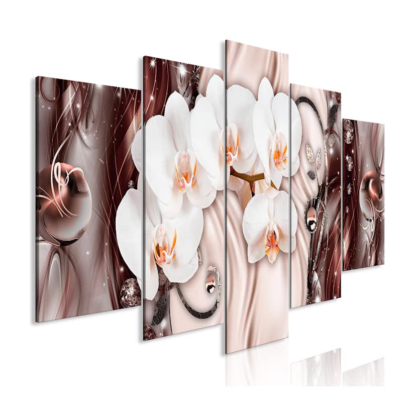 Tavla Arkiio Orchid Waterfall Wide Brown 5 delar