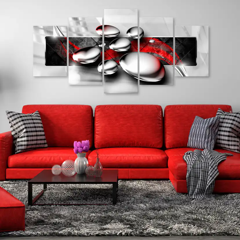 Tavla Arkiio Shiny Stones Wide Red 5 delar