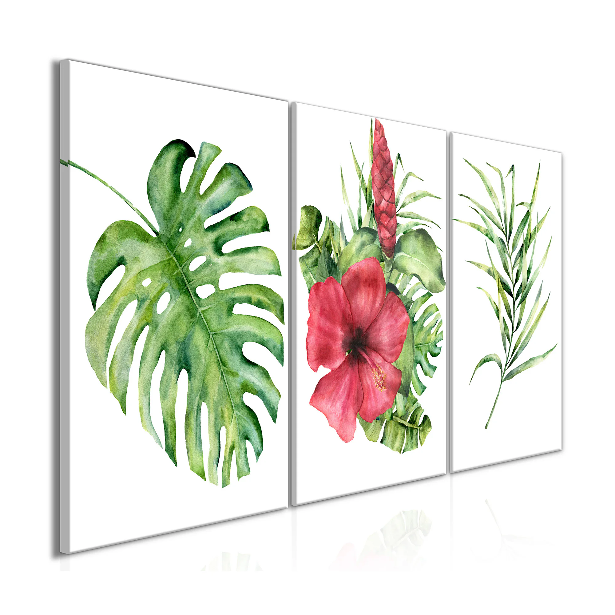 Tavla Arkiio Red Hibiscus 3 delar 120x60