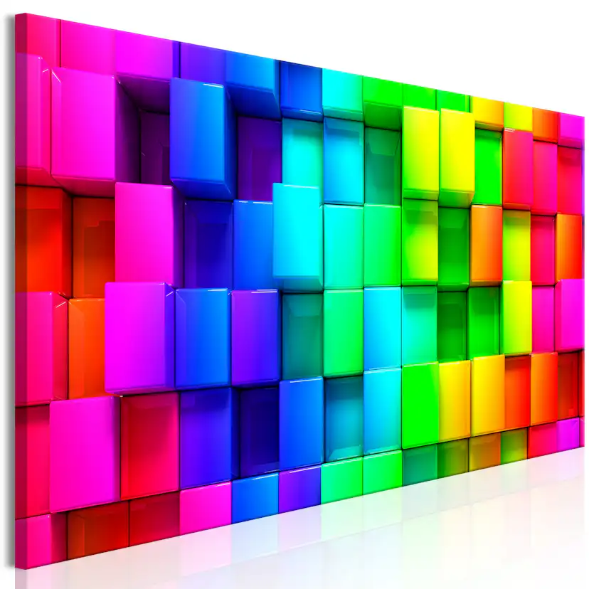 Tavla Arkiio Colourful Cubes Narrow 5 delar