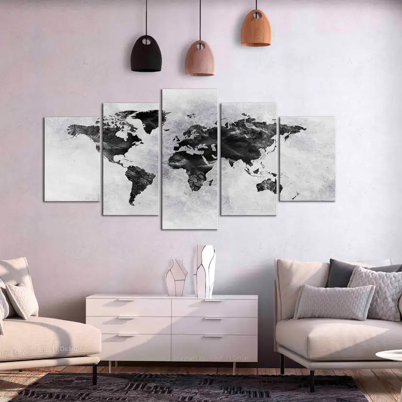 Tavla Arkiio Concrete World 5 delar