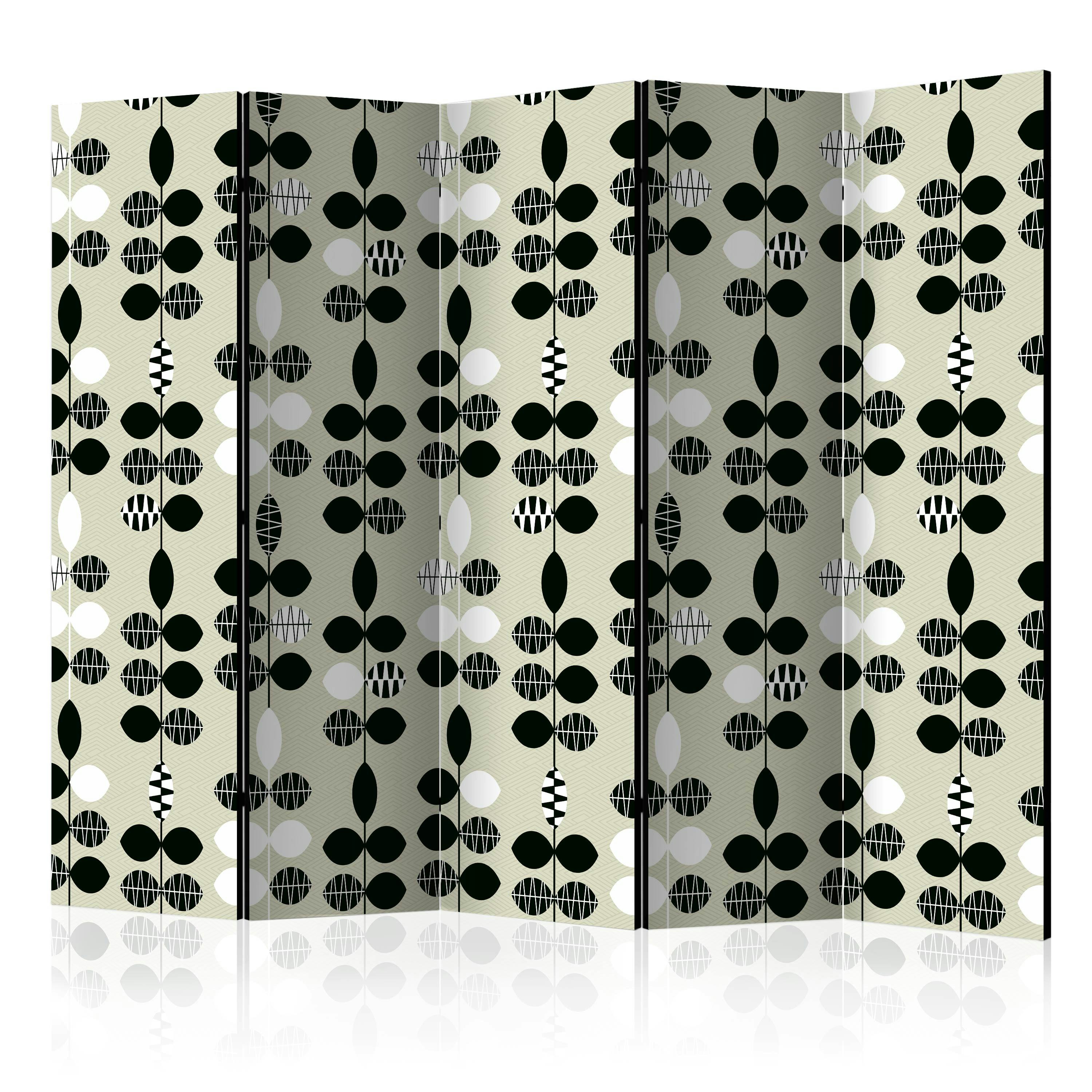 Rumsavdelare Arkiio Black and White Dots II 225x172 cm
