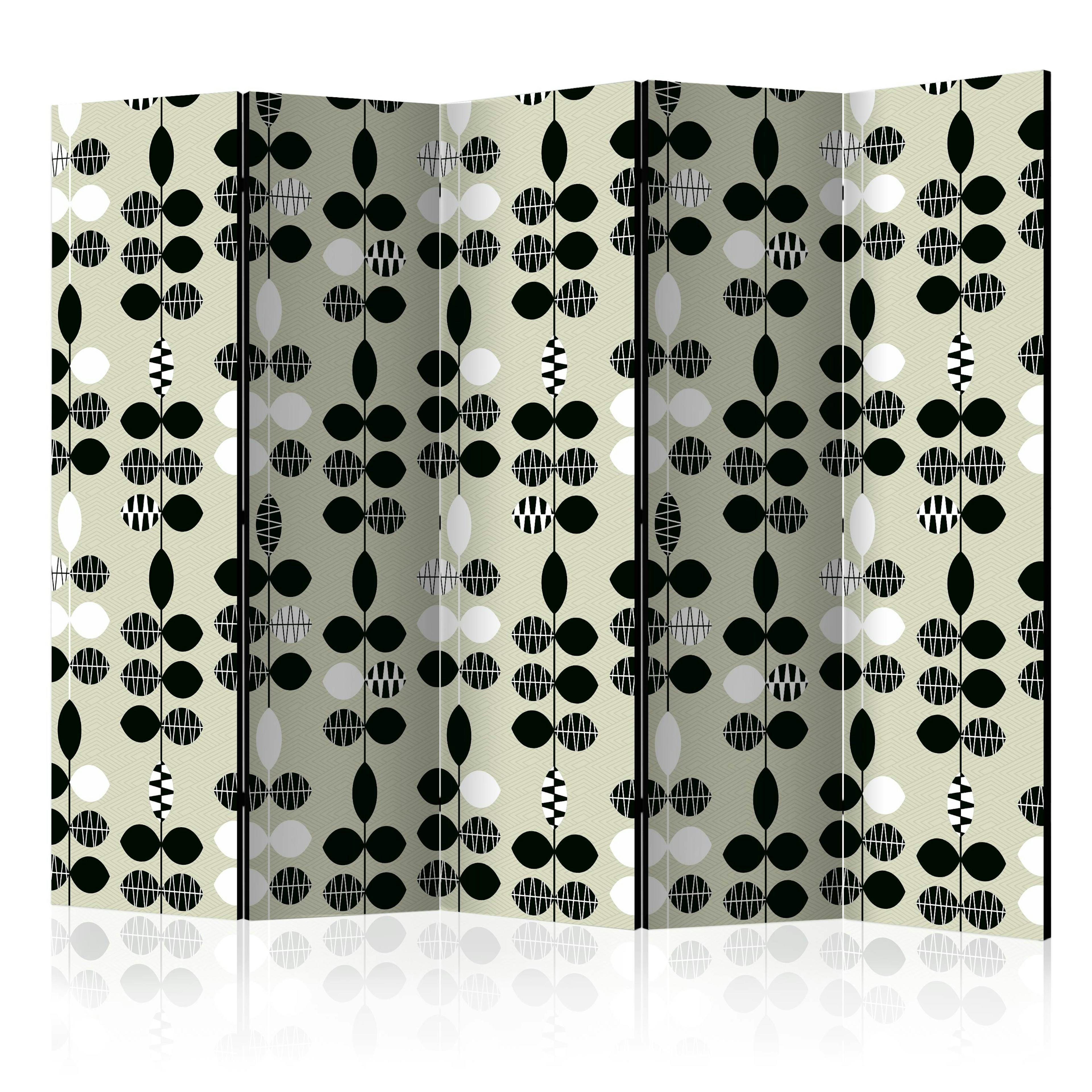 Rumsavdelare Arkiio Black and White Dots II 225x172 cm