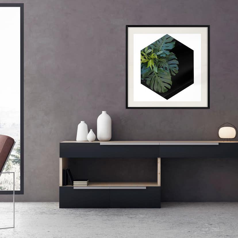 Poster Artgeist Affisch Plant Hexagon