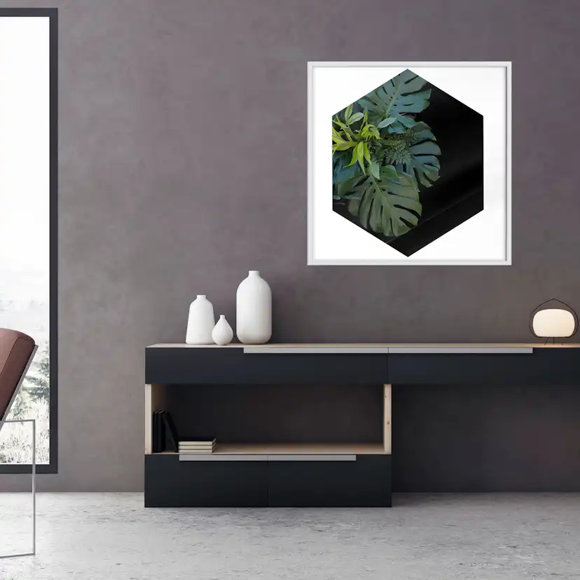 Poster Artgeist Affisch Plant Hexagon