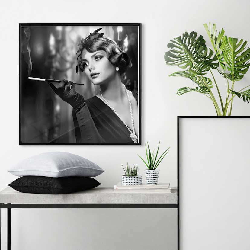 Poster Artgeist Affisch Lady with Cigarette