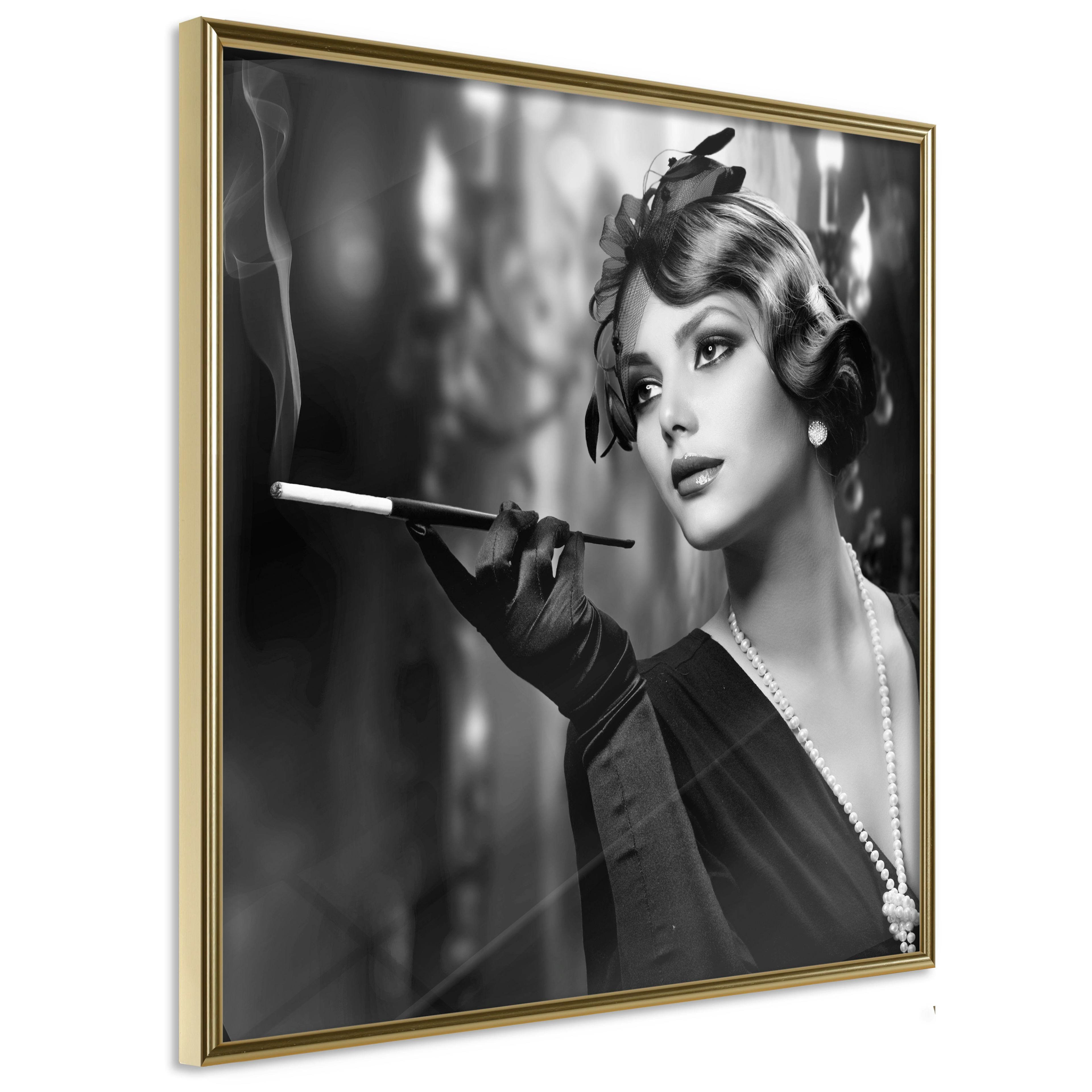 Poster Artgeist Affisch Lady with Cigarette