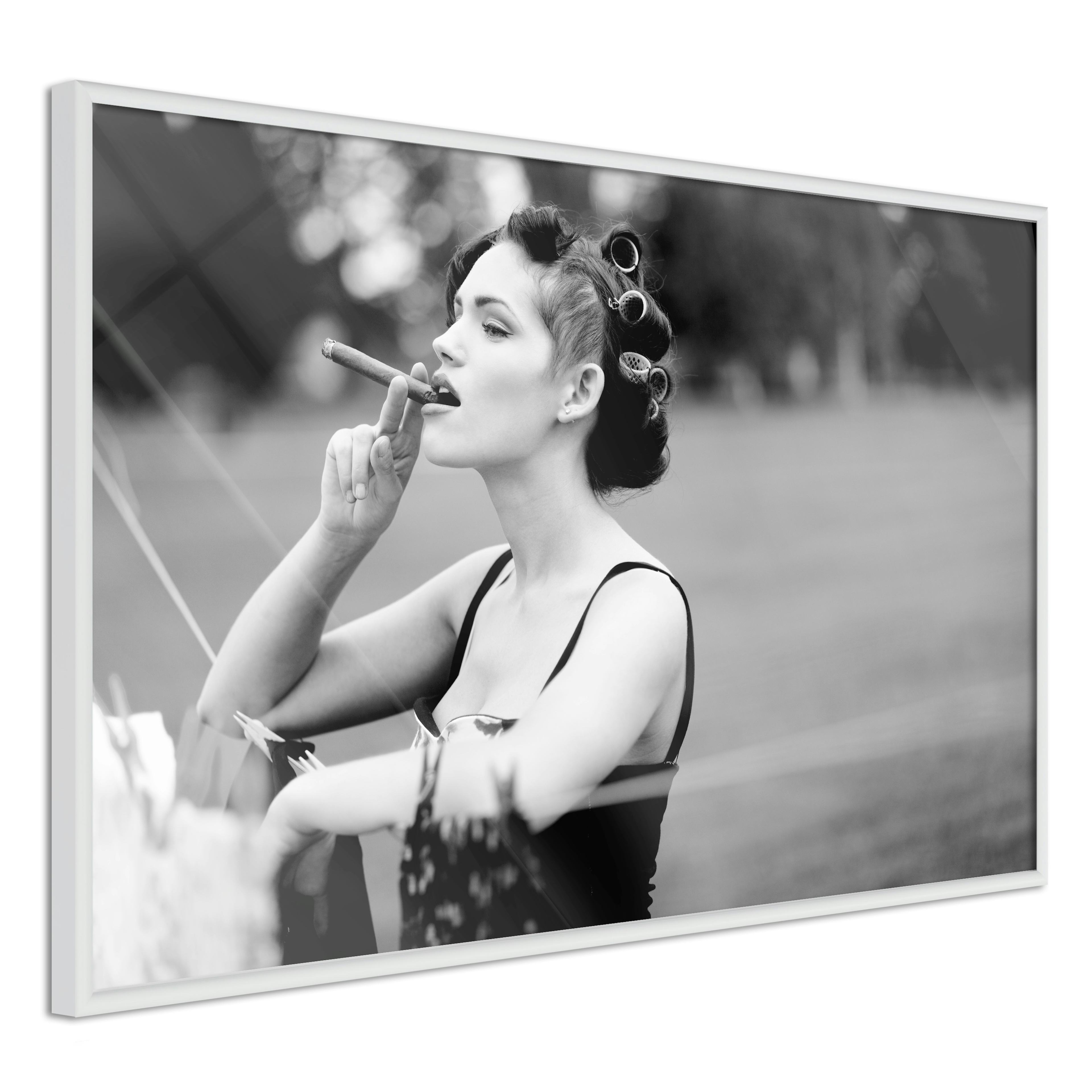 Poster Artgeist Affisch Woman with Cigar