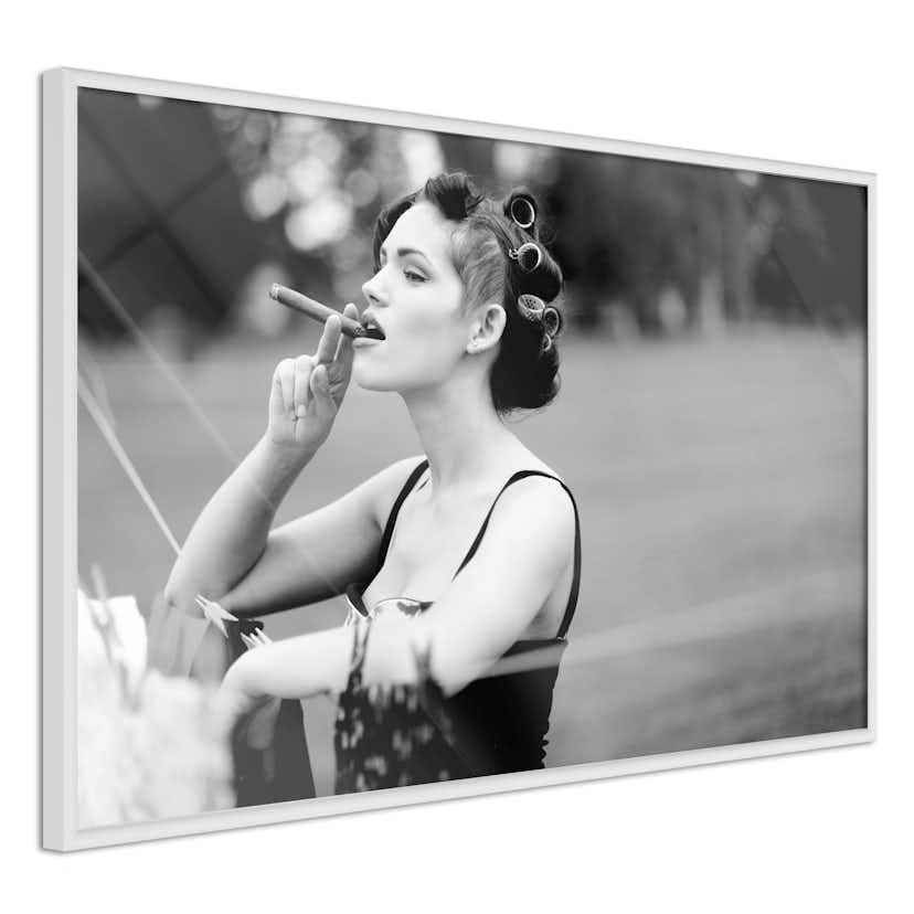 Poster Artgeist Affisch Woman with Cigar
