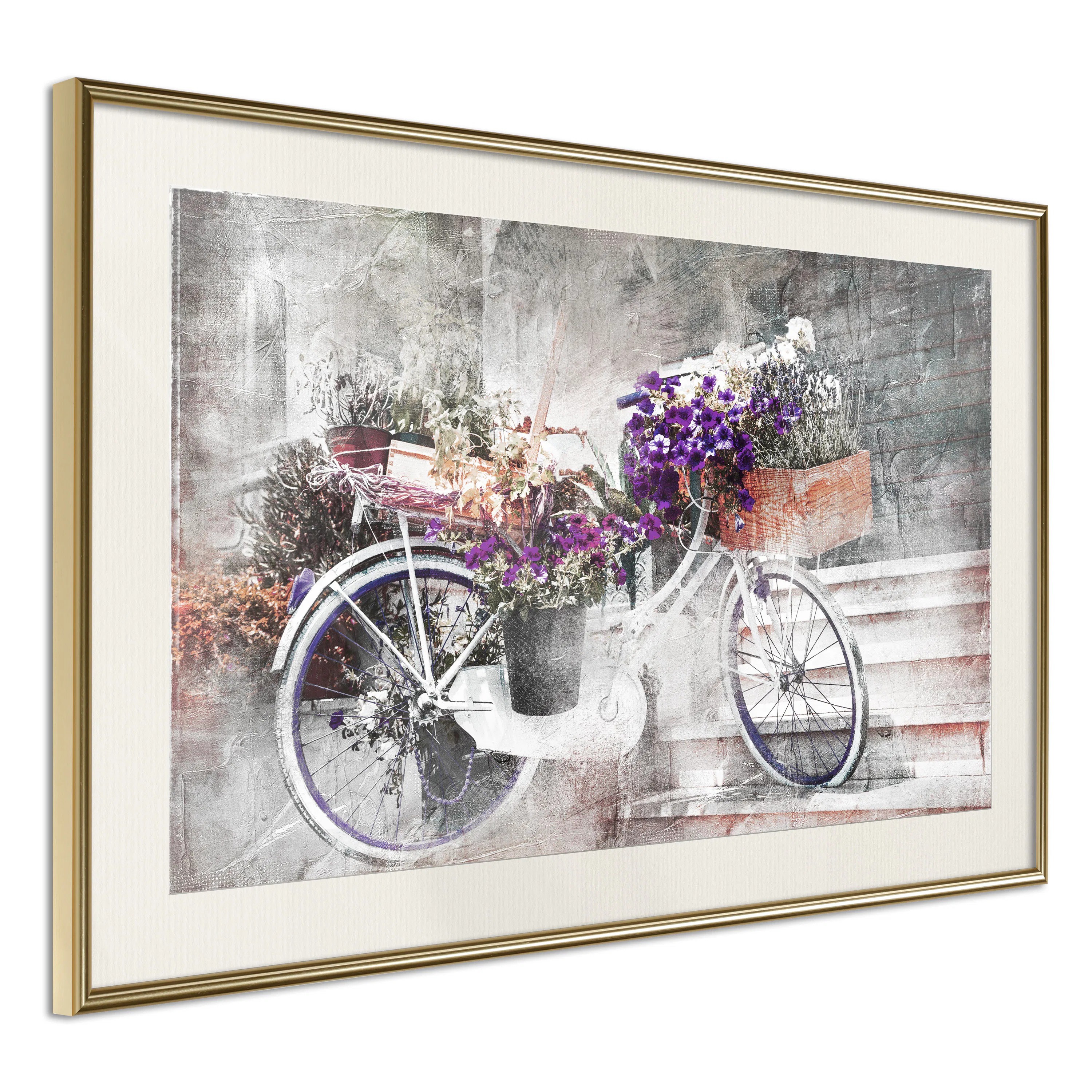 Poster Artgeist Affisch Floral Bike
