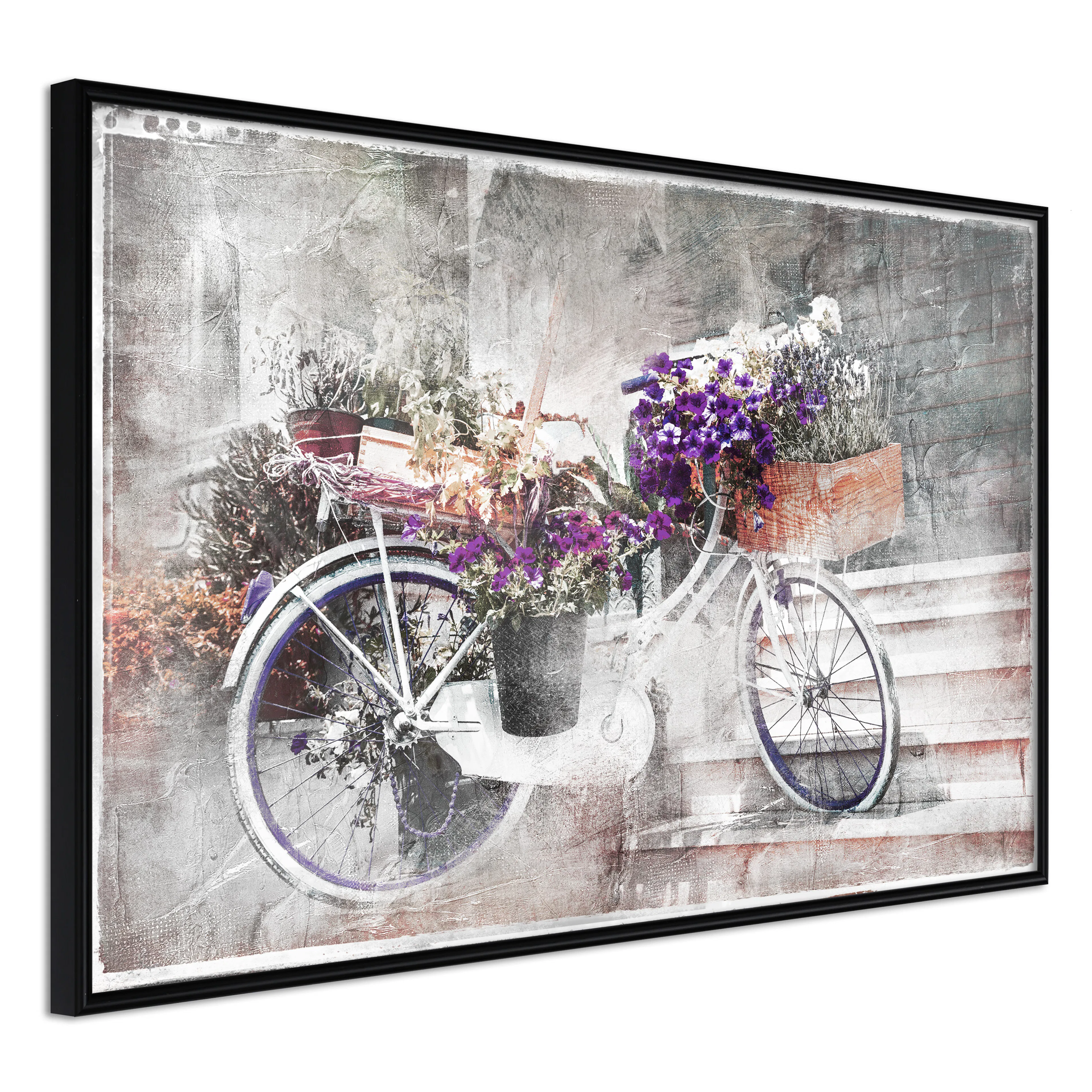 Poster Artgeist Affisch Floral Bike